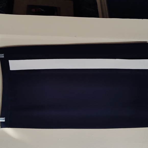 Etcetera 2 piece Sweater Knit Skirt Set, Navy and White. - Picture 3 of 5